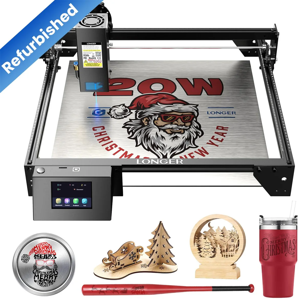 LONGER LONGER RAY5 Upgraded 20W laser engraver 3.5" touch screen — fotografia produktu