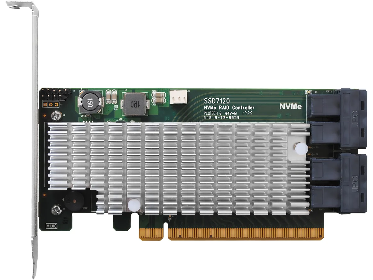 HighPoint Technologies, Inc. HighPoint Technologies, Inc. SSD7120 PCIe 3.0 x16 U.2 RAID Controller — صورة المنتج