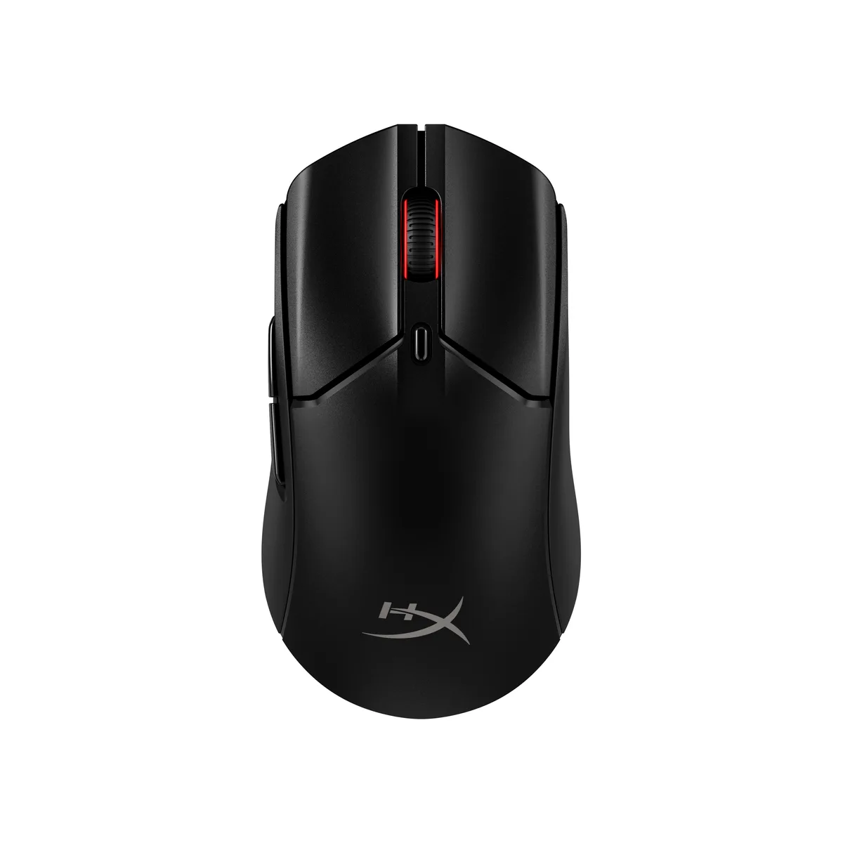 Black ultra-lightweight wireless gaming mouse with solid shell, 61g