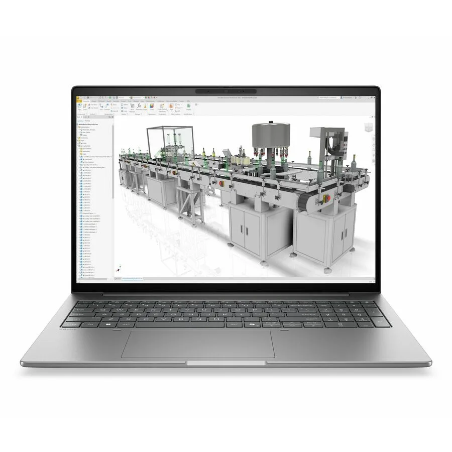 Silver 14 inch mobile workstation laptop closed lid
