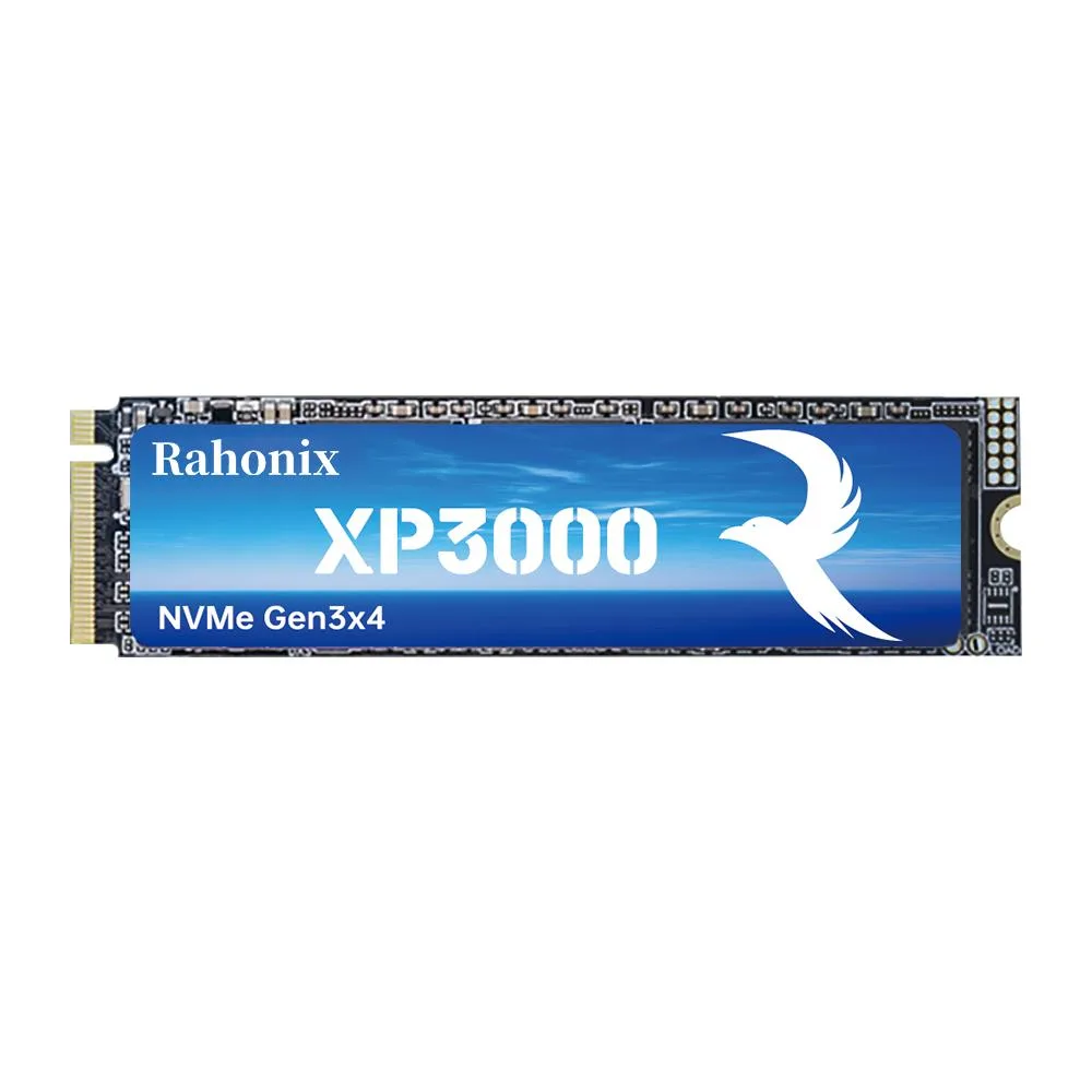 M.2 2280 internal SSD with integrated heatsink, black circuit board, silver metal cover