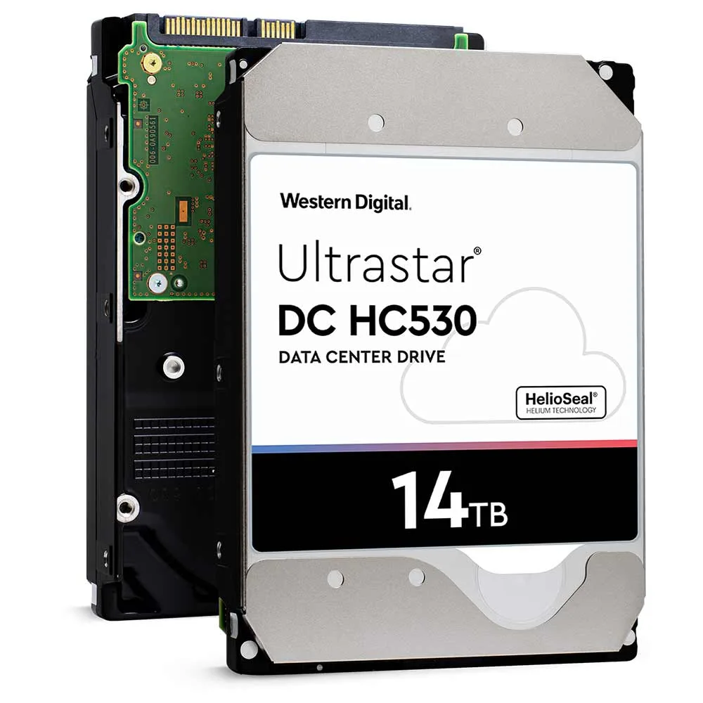 Silver 3.5-inch SATA hard drive with HGST Ultrastar DC HC530 label