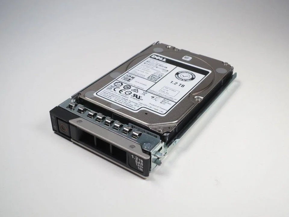 Silver 2.5 inch SAS hard drive with tray