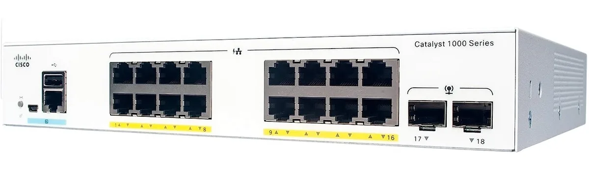 Cisco Systems, Inc. Cisco Systems, Inc. C1000-16P-2G-L 16-port PoE+ network switch — foto produk