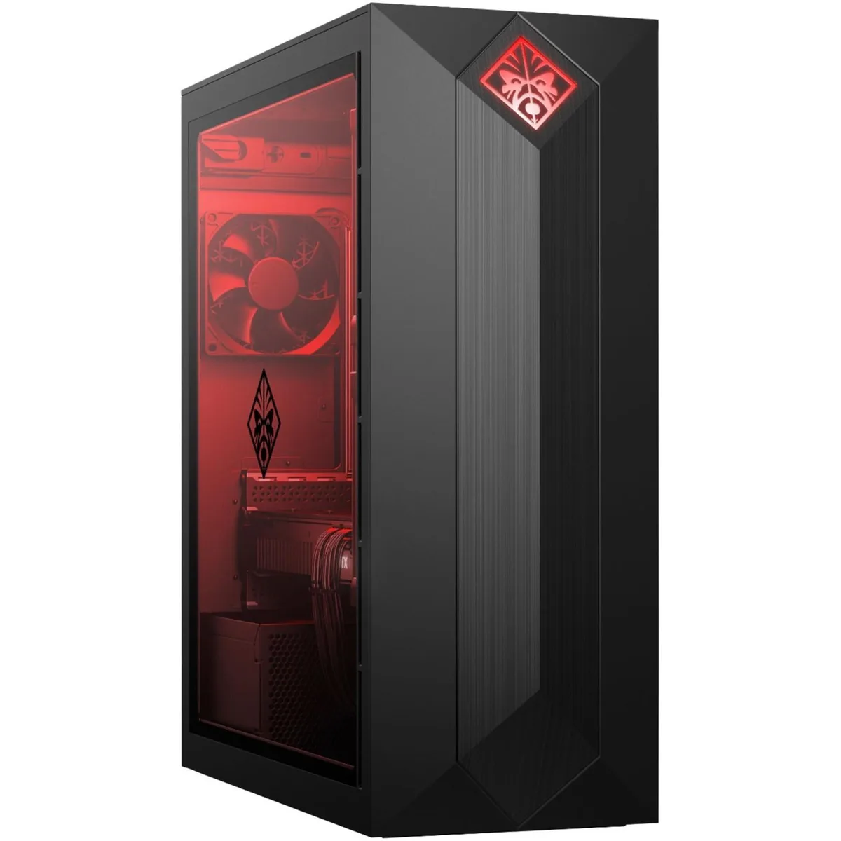 Black HP OMEN Obelisk 875 tower desktop with front button access