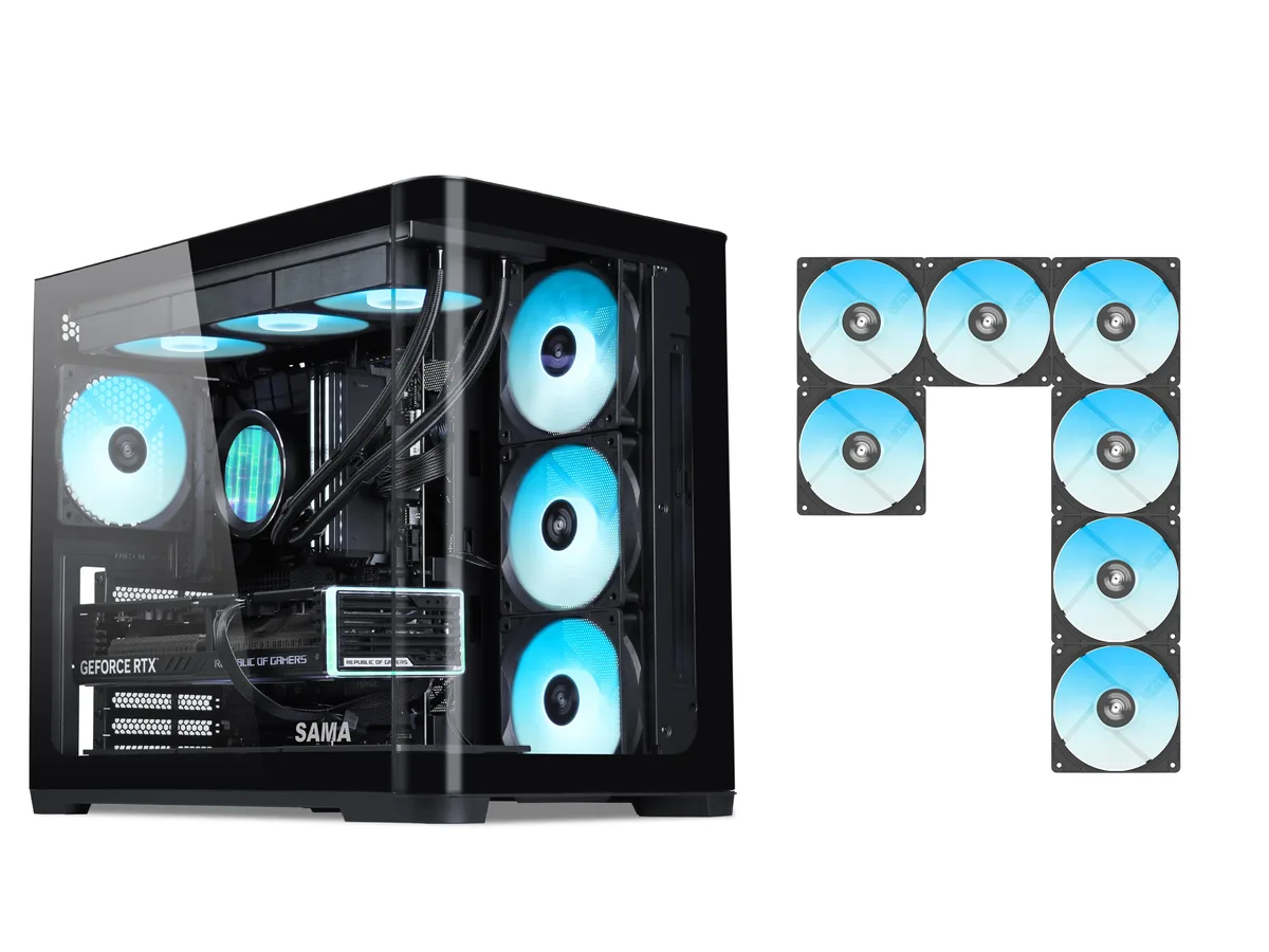 SAMA SAMA V60 Black Mid-Tower PC Case — product photo