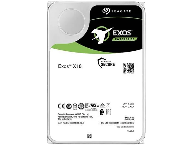 Seagate Seagate Exos X18 ST12000NM004J 12TB 7200 RPM 256MB SAS 12Gb/s 3.5" internal hard drive — produktfoto