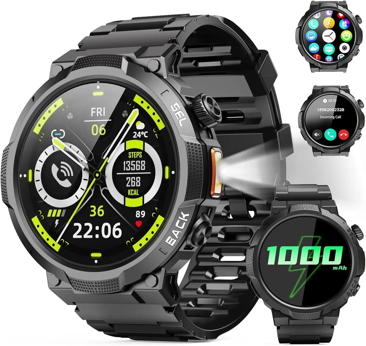  Soudorv S50 Military Smartwatch 50-Day Battery Bluetooth 5.3 LED 1.53 — foto del prodotto