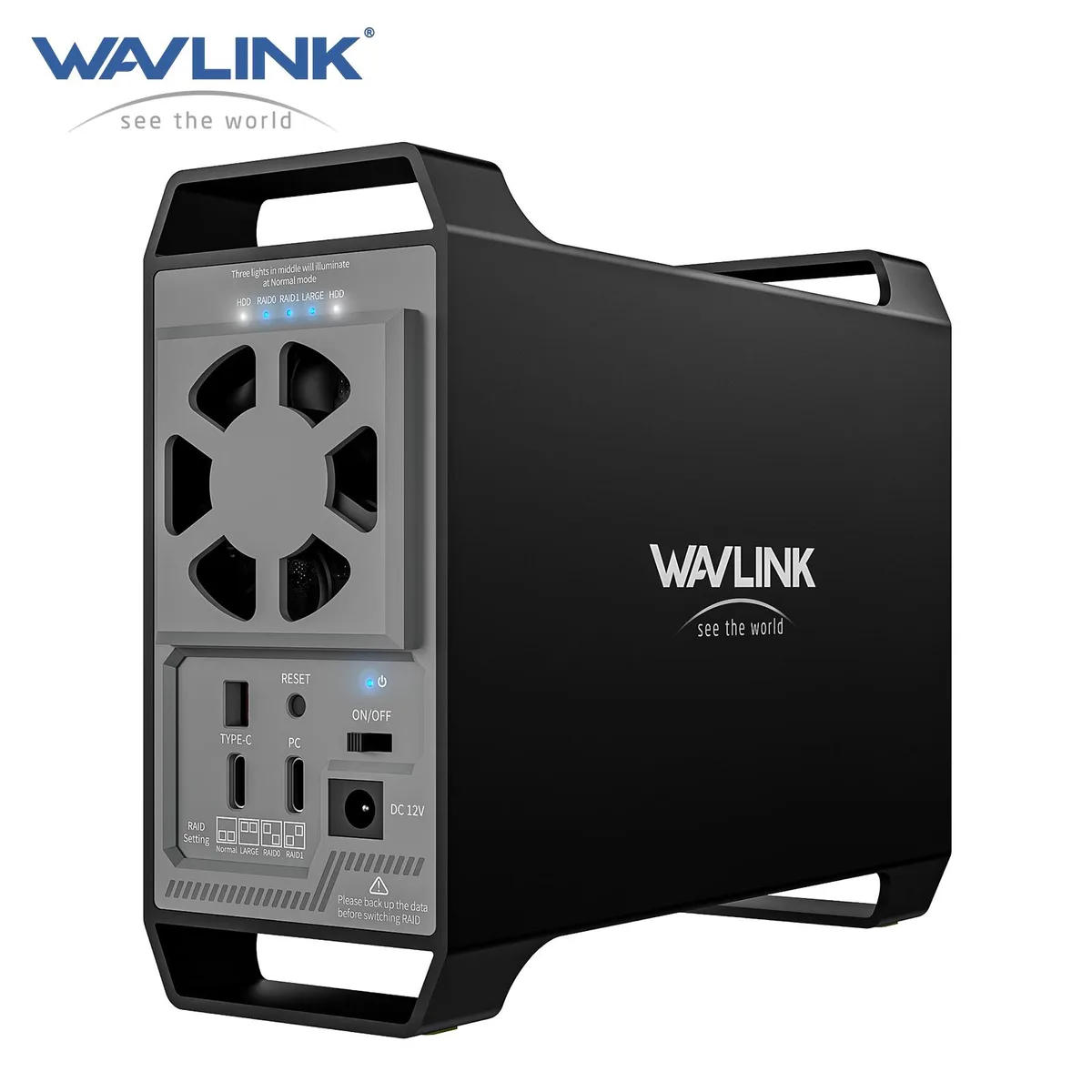 Wavlink Wavlink RapidFire H2R 2-bay SATA drive enclosure — productfoto