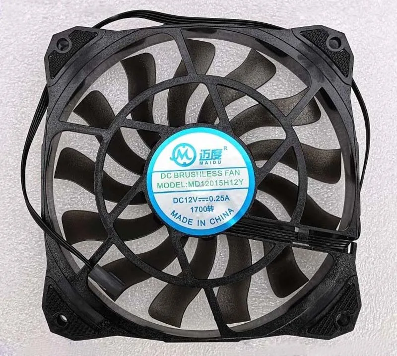 Zyvpee Zyvpee MD12015H12Y 120*15mm 4 Pin Ball Bearing Case Fan — 제품 사진