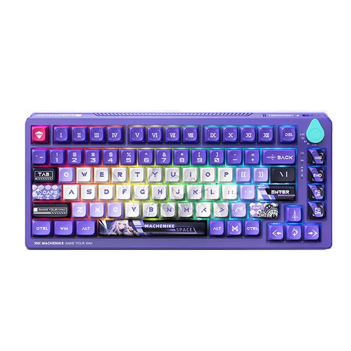 BFKK BFKK Gasket 75% 82 Keys Wireless Hot Swappable Purple Switch 3-Mode RGB Gaming Keyboard — Produktfoto