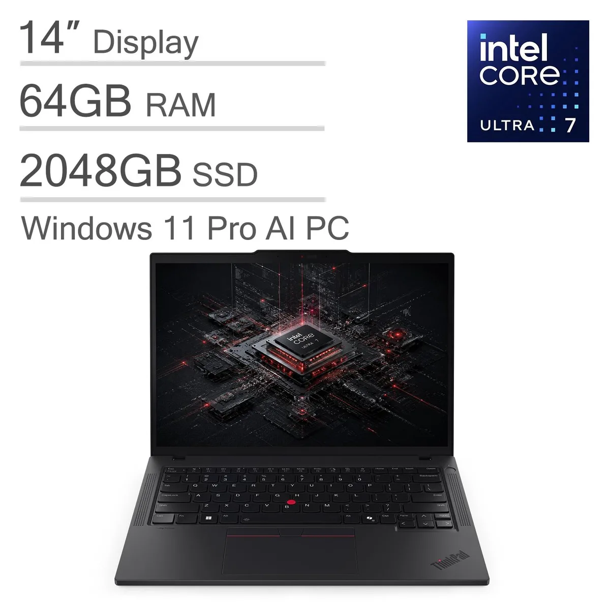 Lenovo Lenovo ThinkPad T14 Gen 6 business laptop Intel Core Ultra 7 255U 64GB 2TB — תמונת המוצר