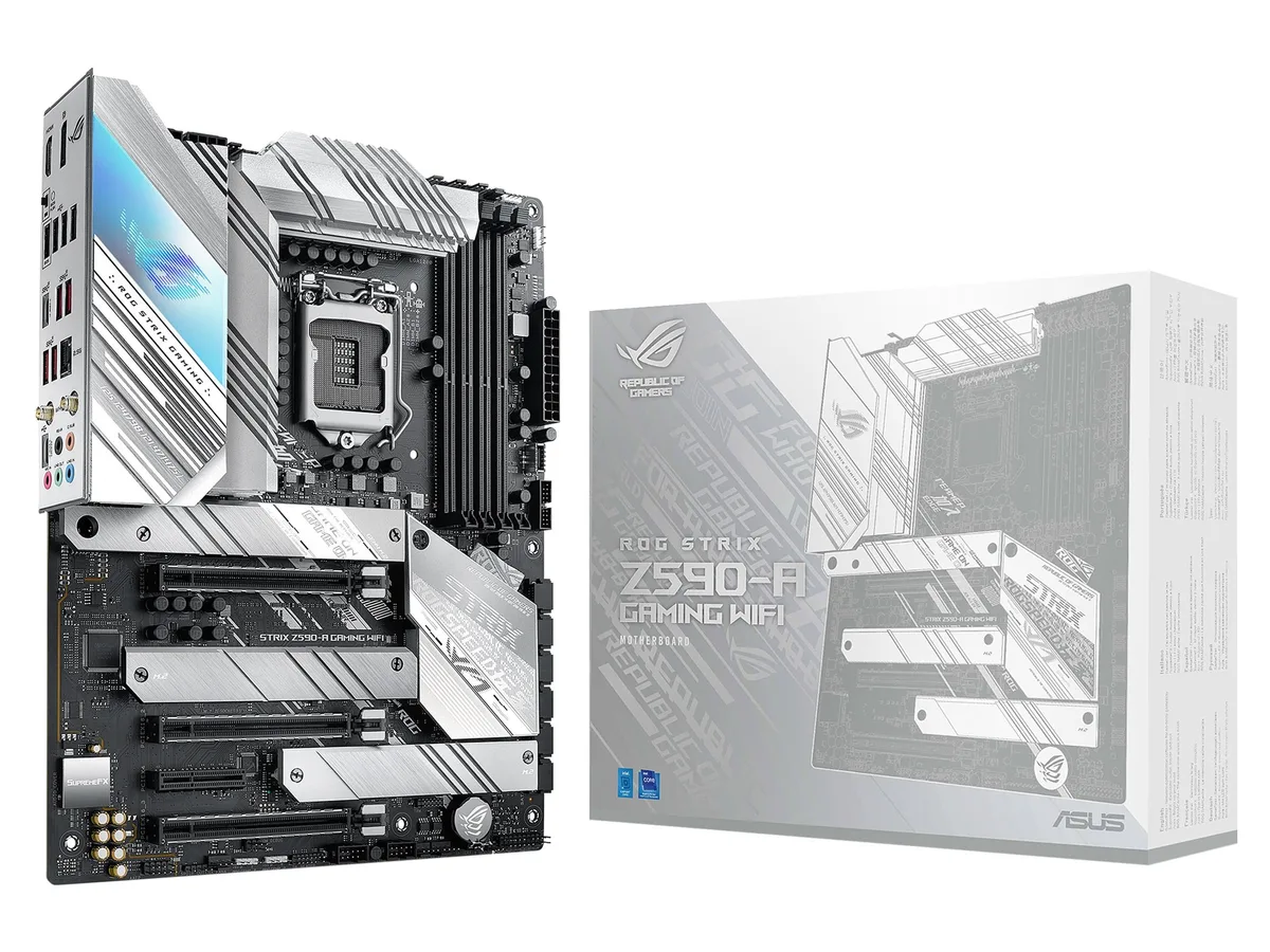 ASUS ASUS ROG Strix Z590-A Gaming WiFi 6 White Intel motherboard — תמונת המוצר