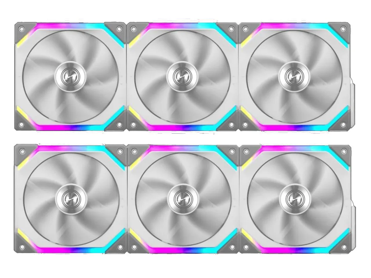 DOCTOR METAL DOCTOR METAL UF-SL120-6B 6-pack 120mm ARGB case fan — 商品写真