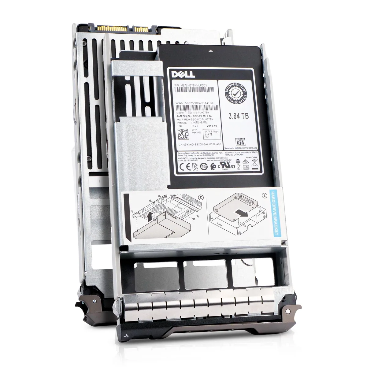 DELL DELL 09Y3HD G13 Hybrid 3.5in 3.84TB 1.3 DWPD SATA enterprise SSD — photo du produit