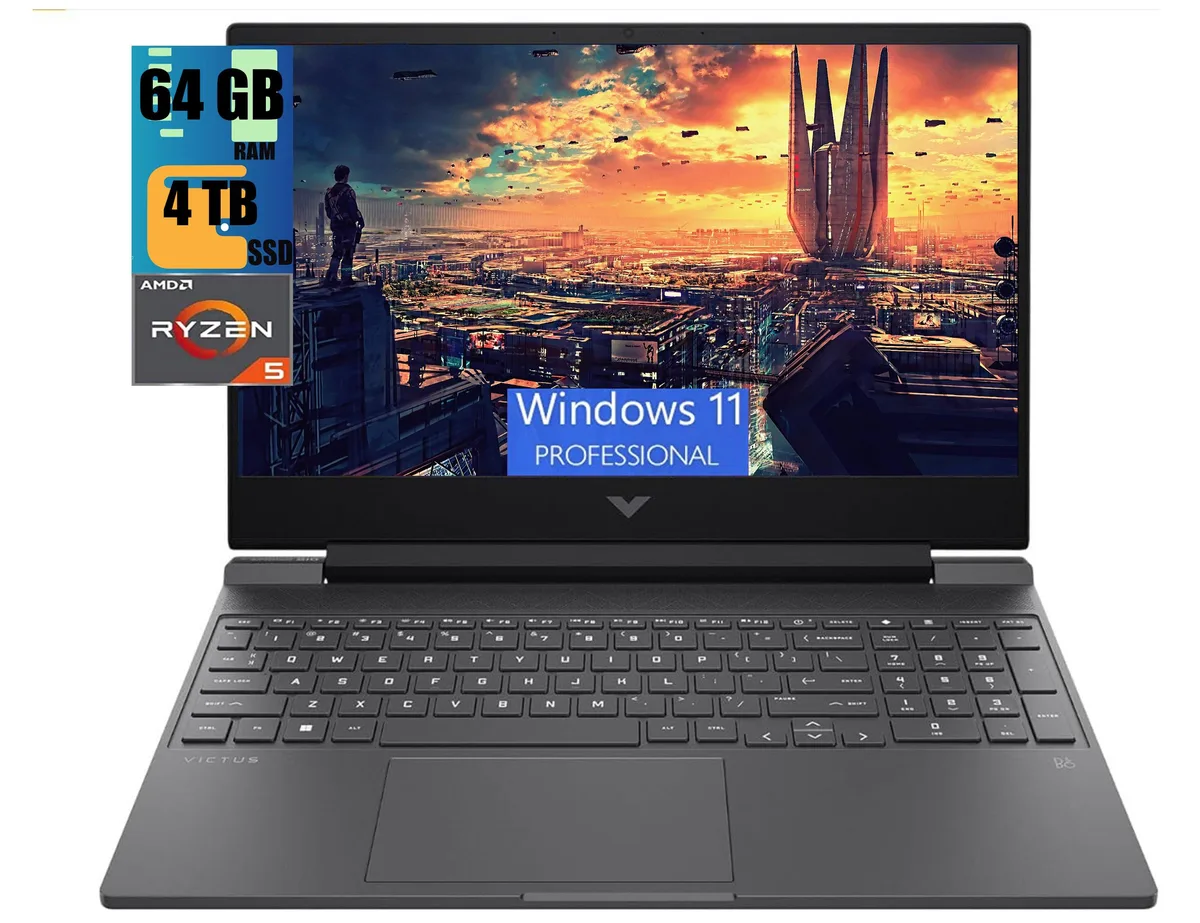 HP HP Victus 15 Raider 64GB 4TB AMD Ryzen 5 7535HS RX 6550M gaming laptop — 商品照片