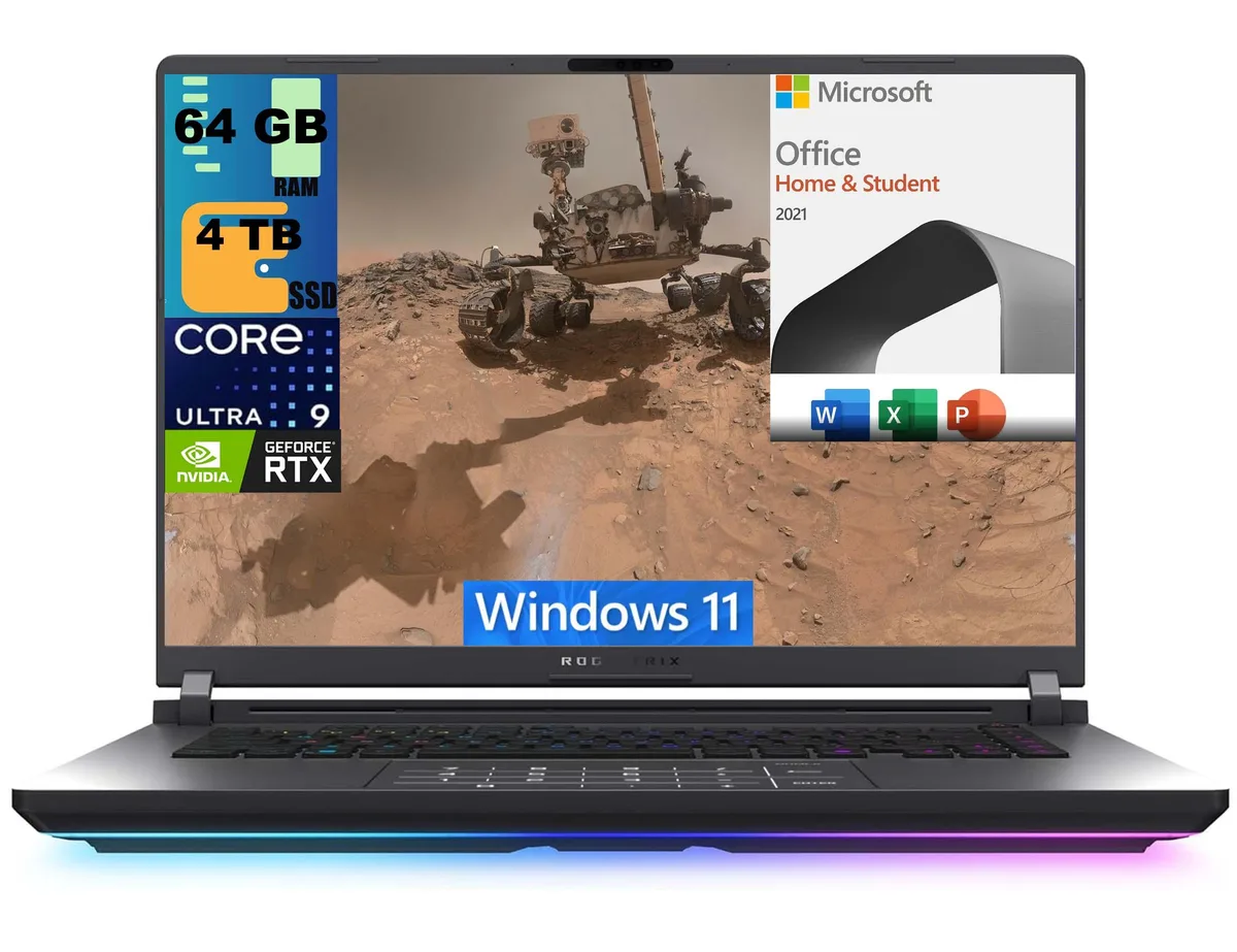 ASUS ASUS ROG Strix G16 gaming laptop Intel Core Ultra 9 275HX RTX 5070 64GB DDR5 4TB 16" 2.5K 240Hz — product photo