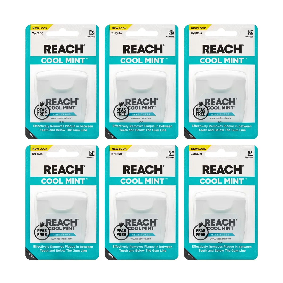  Reach F4641361 Cool Mint Dental Floss 55 yd 6 Pack oral care — produktfoto