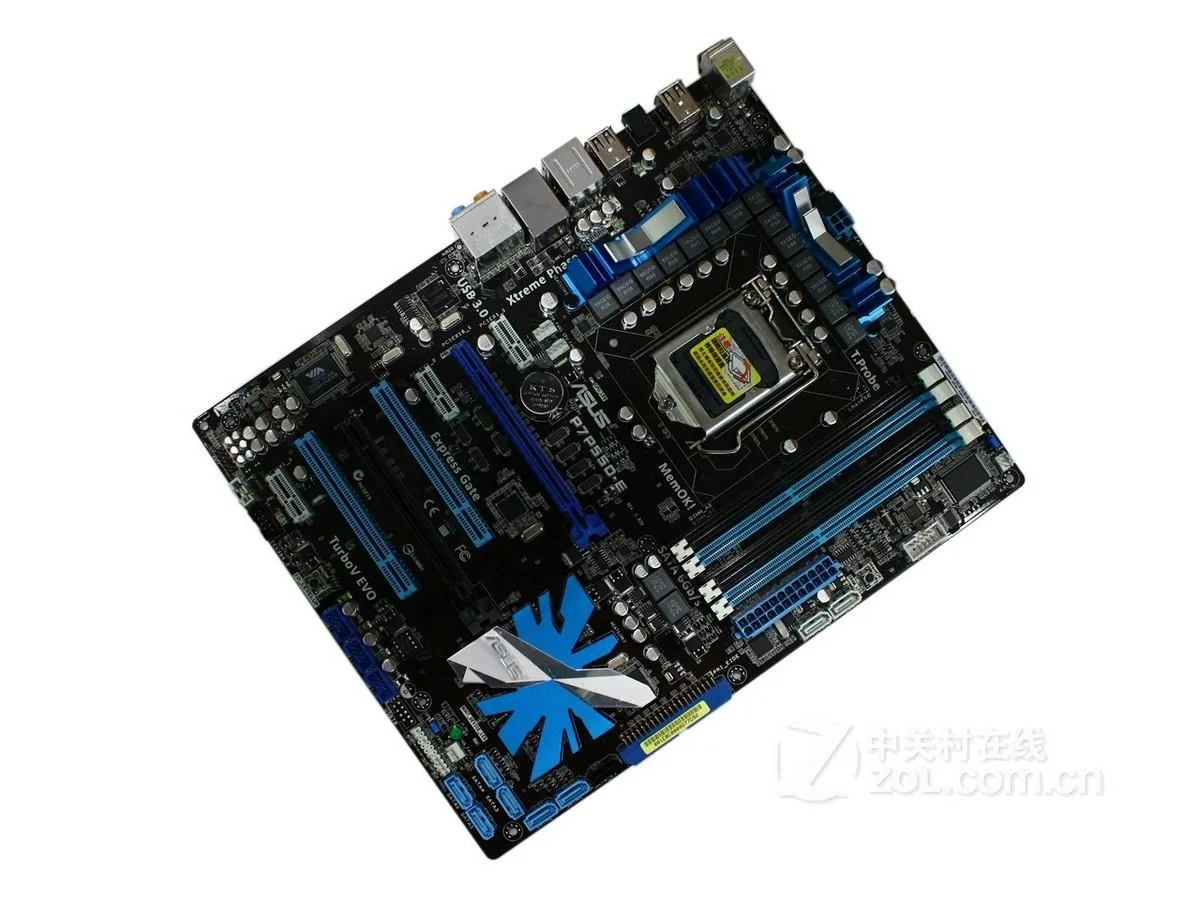 ATX motherboard with LGA 1156 socket and DDR3 slots