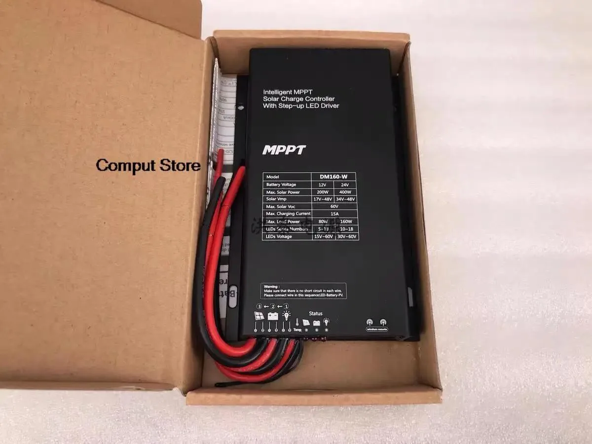 Rectangular ATX power supply unit in metal casing with label showing 12V 24V 15A 160W