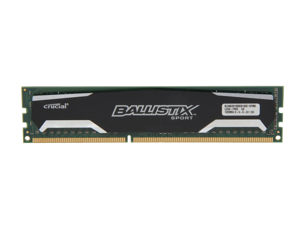 Ballistix Ballistix BLS4G3D1609DS1S00 4GB DDR3 1600 desktop RAM — product photo
