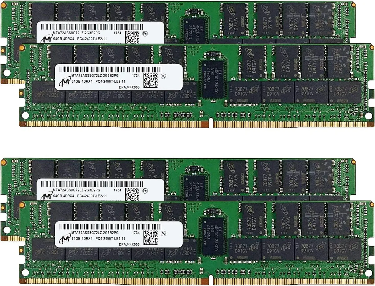 Micron Micron 256GB (4 x 64GB) DDR4 PC4-23466 2933MHz Registered LRDIMM Server Memory — foto del prodotto