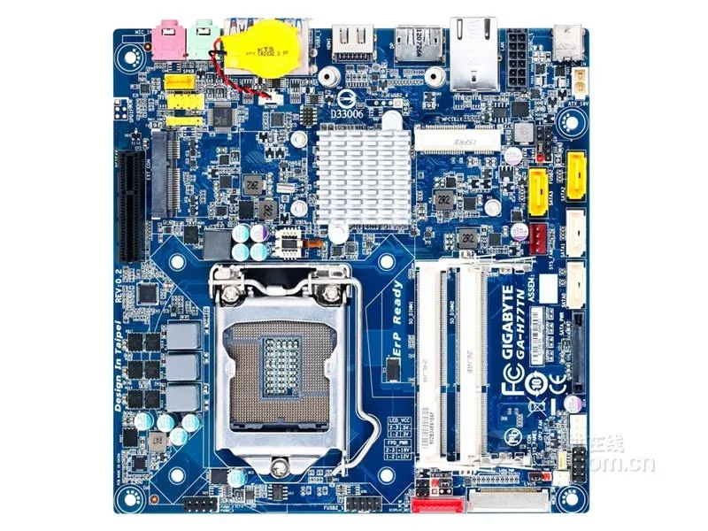 GIGABYTE GIGABYTE GA-H77TN Intel motherboard LGA 1155 H77 DDR3 8GB Mini-ITX — product photo