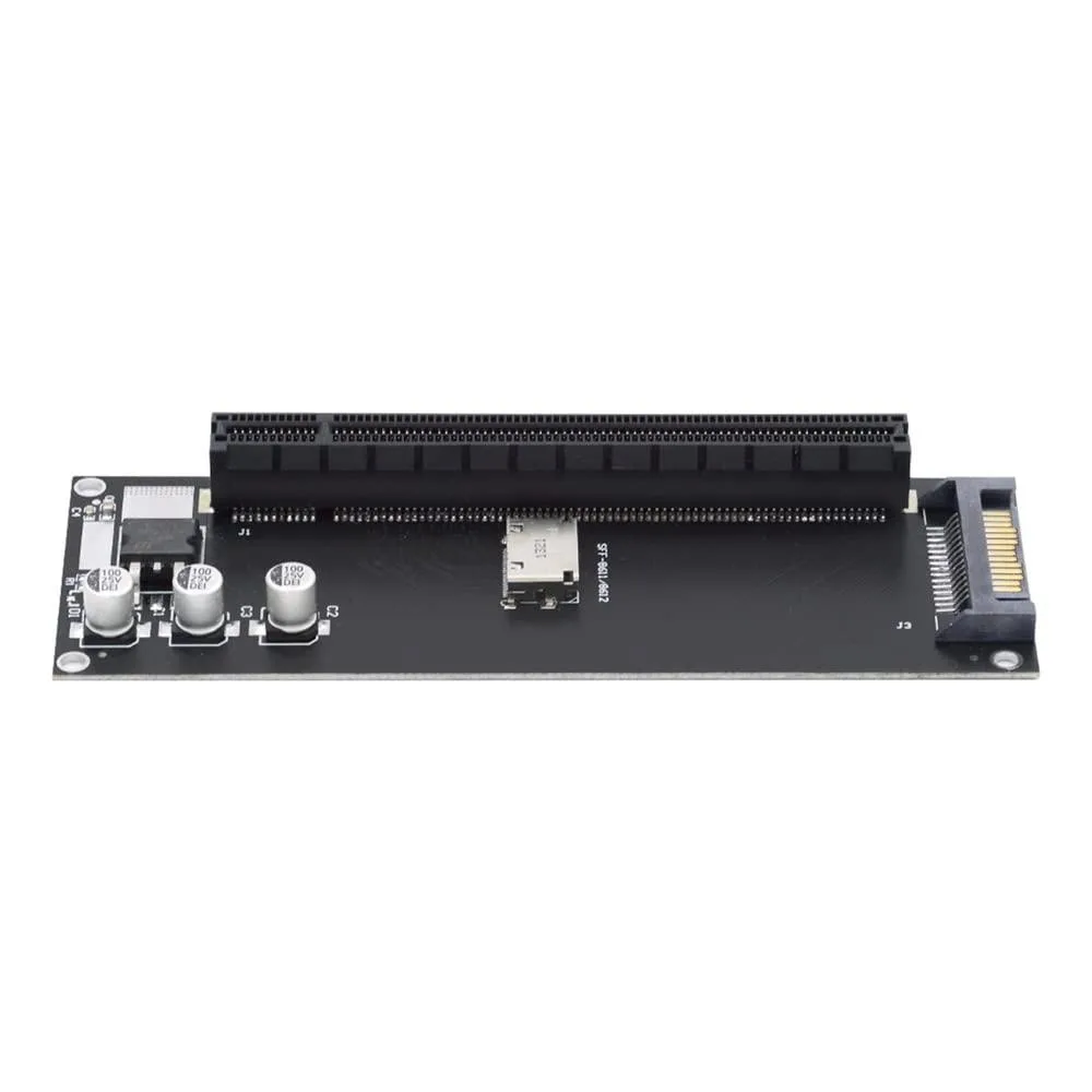 Vszerda Vszerda Oculink SFF-8612 SFF-8611 to PCIe 16x 4x Adapter with SATA Power Port — foto produk