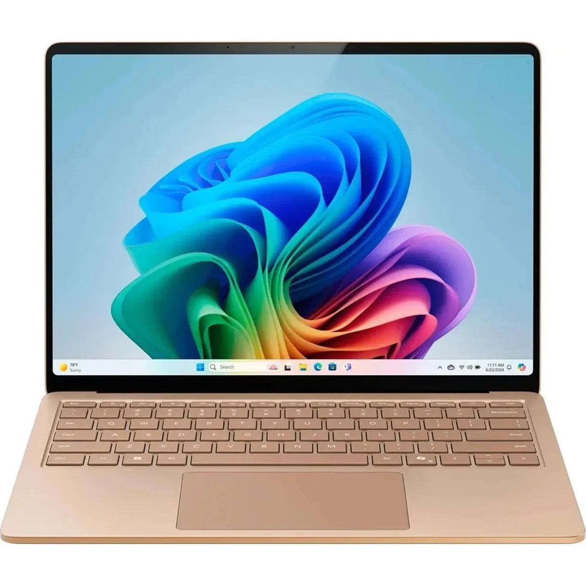 Refurbished Microsoft Surface Laptop 7 in Dune finish, 13.8 inch touchscreen, thin clamshell design