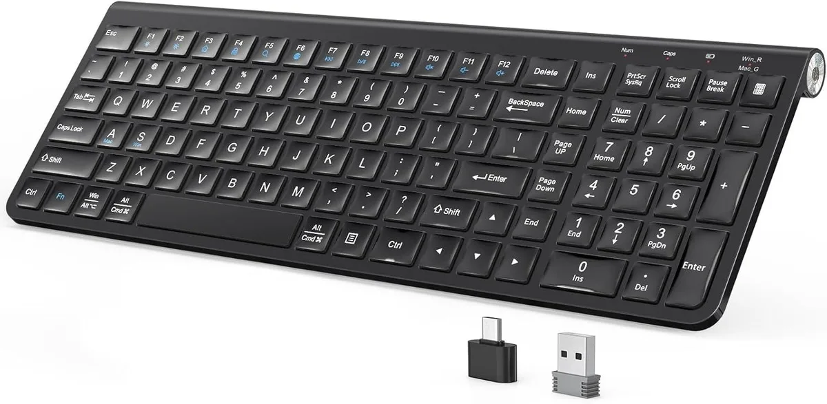 TUKO TUKO Wireless Gaming Keyboard 2.4G Black 12 Keys USB-C Adapter — product photo