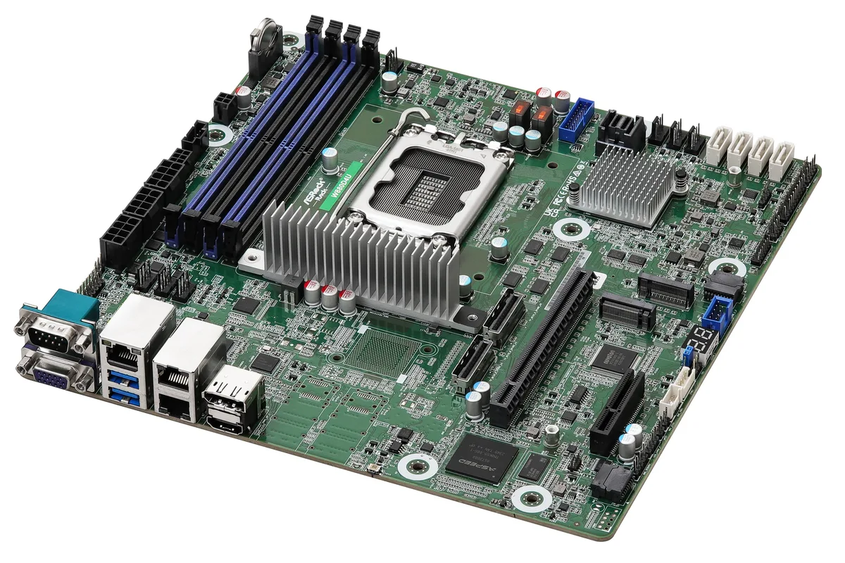 ASRock Rack ASRock Rack W880D4U server motherboard LGA 1851 DDR5 5600 48GB — 商品写真