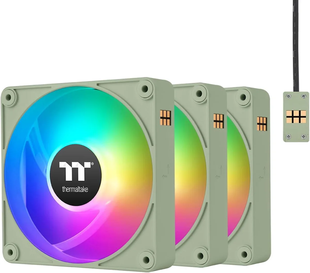 Thermaltake Thermaltake CT120 EX ARGB Reverse 120mm Case Fan 3-Pack Matcha Green CL-F198-PL12MG-A — produkto nuotrauka