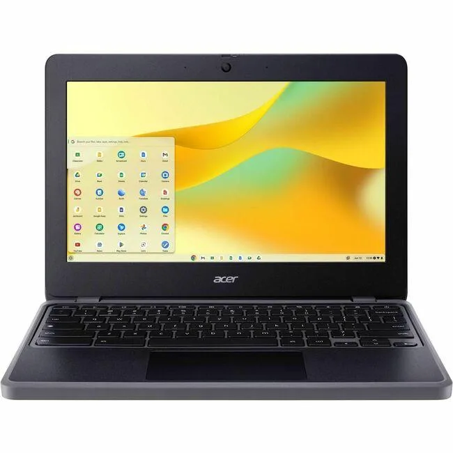 Black Acer Chromebook 511 clamshell laptop with 11.6 inch matte display