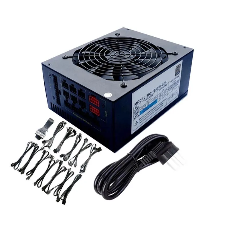 KHACHIMO KHACHIMO HQ-1650W-02A Mining Power Supply 1650W 6-8 Card ATX Server — photo du produit
