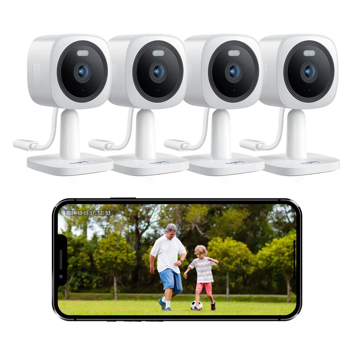  Hugolog HU-PWE5-W-4PK 2K Surveillance Security System 4 Pack — 제품 사진