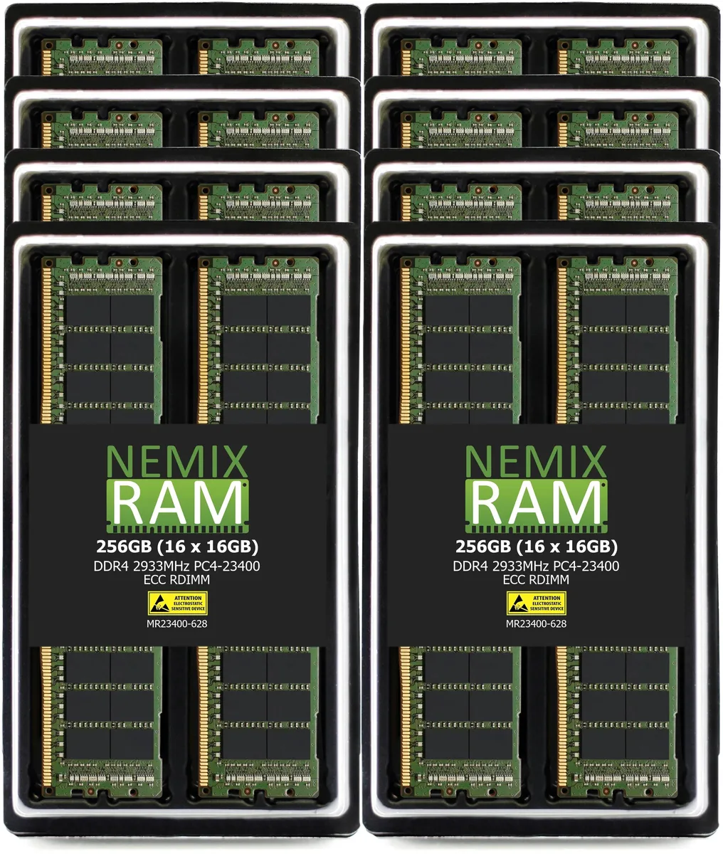 NEMIX RAM NEMIX RAM 256GB 16x16GB DDR4 2933 CL21 ECC RDIMM Dell Precision 7920 — termékfotó