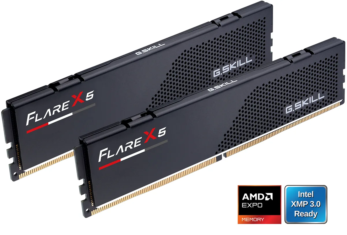 G.SKILL G.SKILL Flare X5 32GB (2 x 16GB) DDR5 6000 CL30 Desktop RAM F5-6000J3038F16GX2-FX5 — product photo