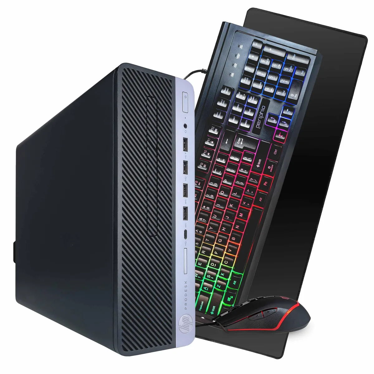 HP ProDesk 600 G4 black and silver desktop tower