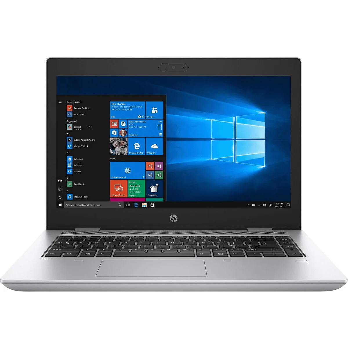 Silver HP ProBook 640 G5 14 inch laptop closed