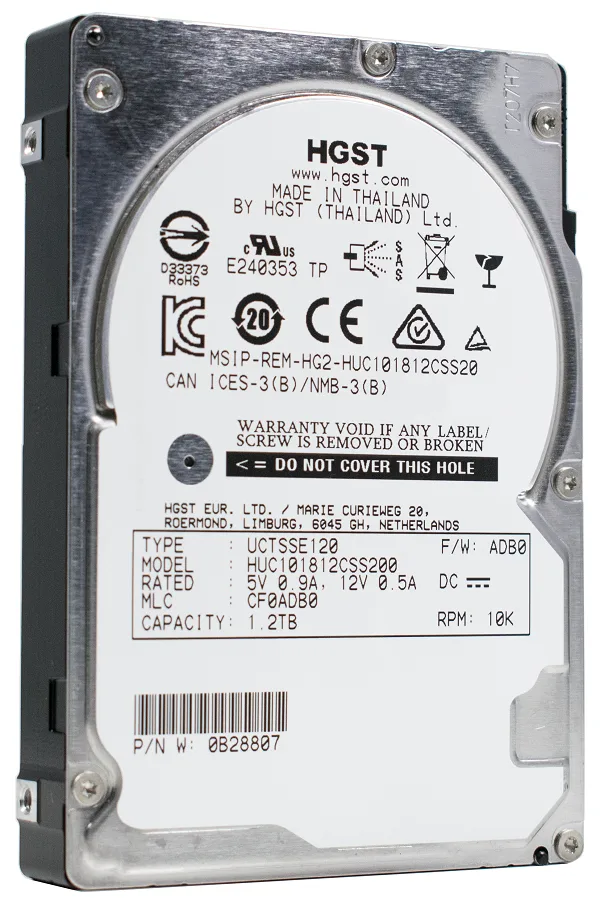 Hitachi, Ltd. Hitachi, Ltd. HGST Ultrastar C10K1800 1.2TB 10520 RPM SAS 12Gb/s 2.5" 128MB 512n ISE — fotografia produktu