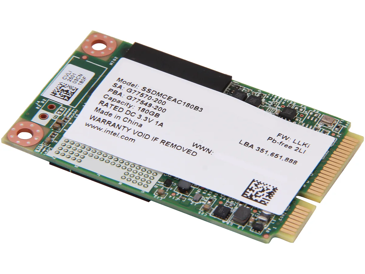 Intel Intel 525 Series mSATA 180GB internal SSD SSDMCEAC180B301 — product photo