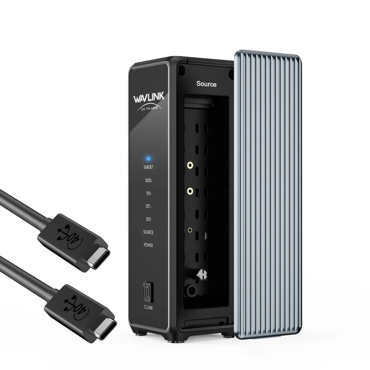 Wavlink Wavlink WL-RapidFire U4D 40Gbps USB4 dual-bay NVMe enclosure — φωτογραφία προϊόντος