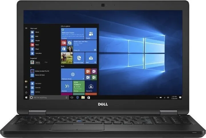 Black Dell Latitude 5580 15.6 inch laptop closed lid matte finish