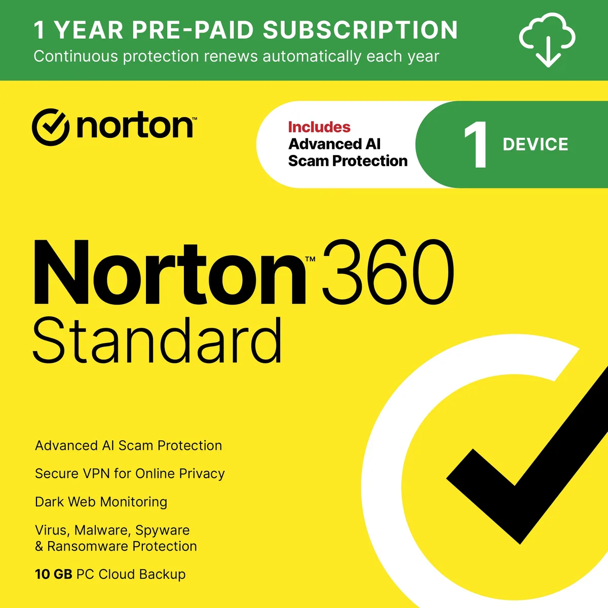 Norton Norton 360 Standard 21409177 15 Month Antivirus — product photo