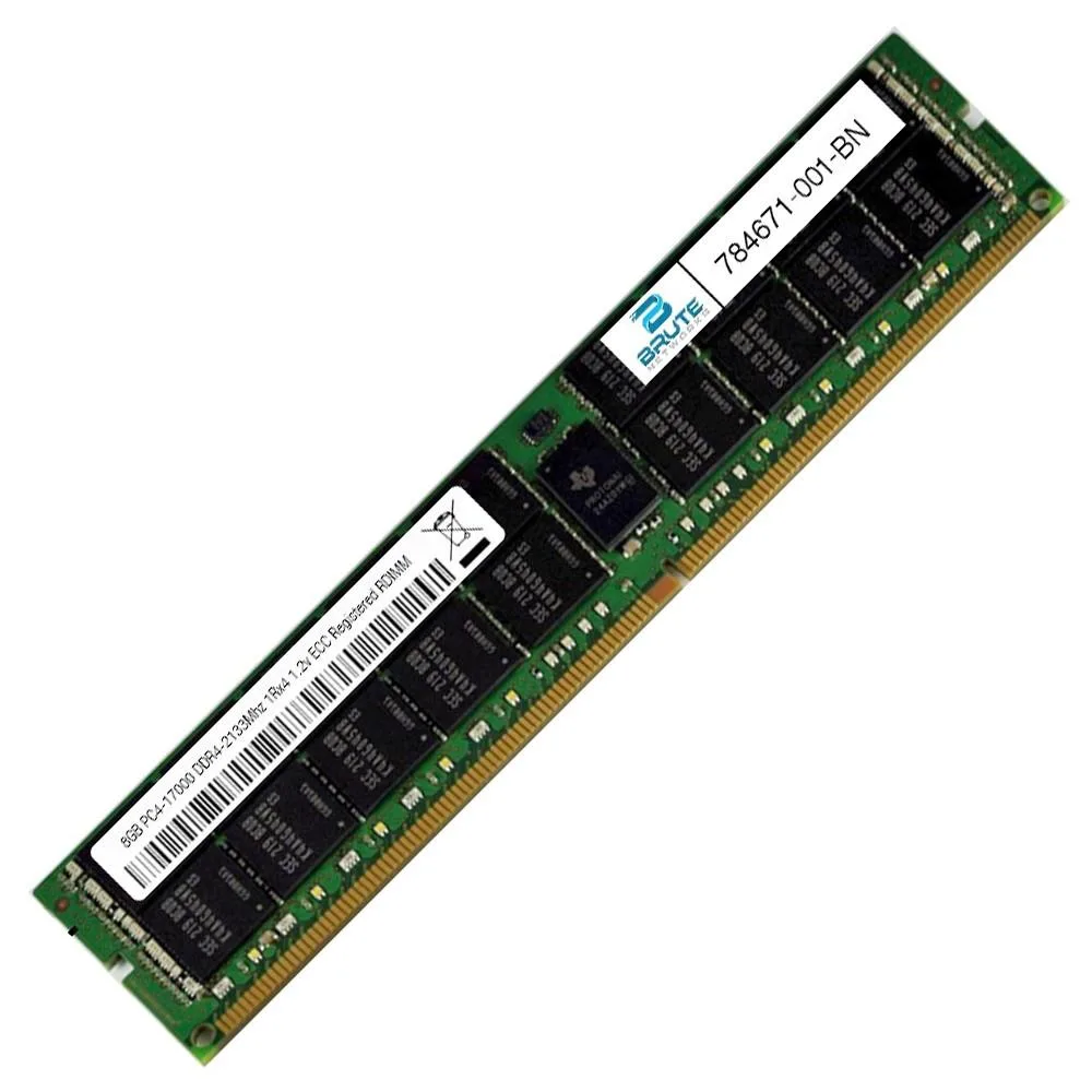 Brute Networks Brute Networks 784671-001 HP Compatible 8GB DDR4-2133 ECC Registered RDIMM 1Rx4 CL15 1.2V — product photo