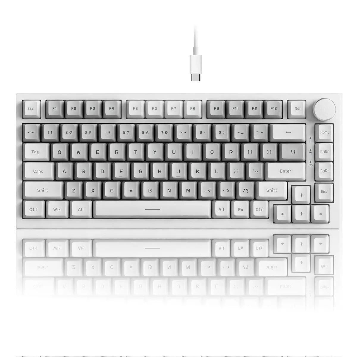 FIRSTBLOOD ONLY GAME AK820 75% Mechanical Keyboard White Tactile Hot-Swappable — Produktfoto