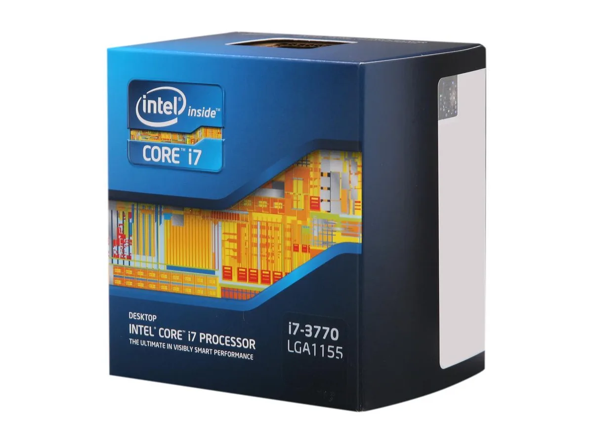 Intel Core i7-3770 desktop processor in LGA 1155 package with integrated heat spreader