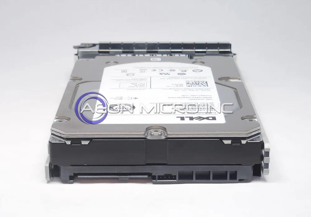 Silver 3.5 inch hard drive with hot-swap tray