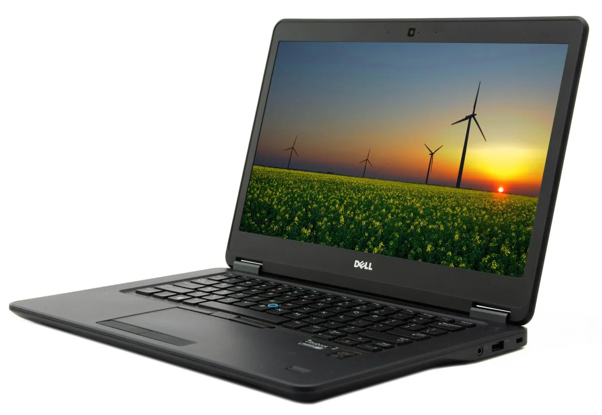 Black 14 inch Dell Latitude E7450 laptop closed lid matte finish