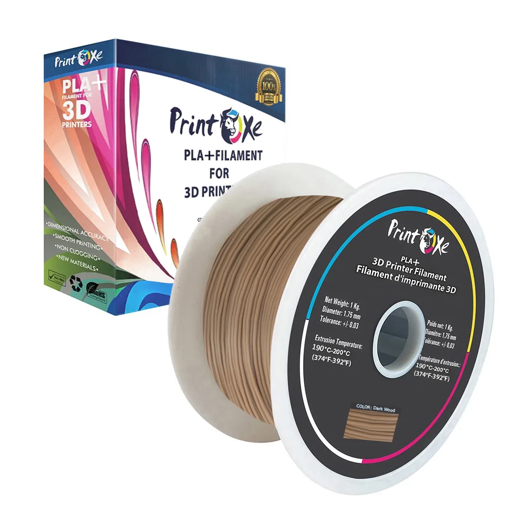 PrintOxe PrintOxe PLA+ Pro Dark Wood 1.75mm 1Kg Filament 3D Printers Accessory — 제품 사진